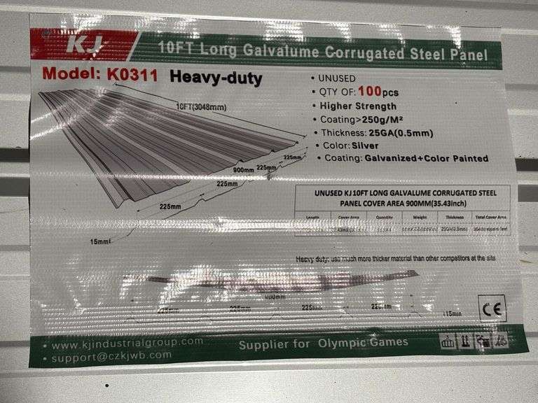 100pcs 10' Long Galvalume Corrugated Steel Panels image
