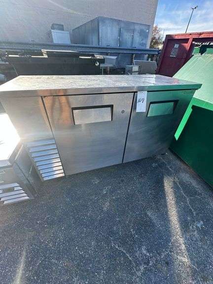 True Manufacturing Stainless Steel Two Door Refrigerator With Counter image