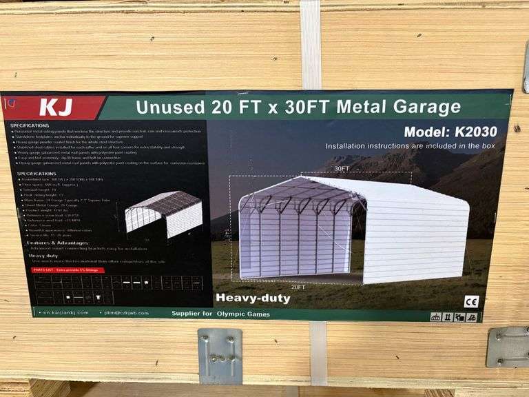 K2030 20' x 30' Metal Garage Kit image