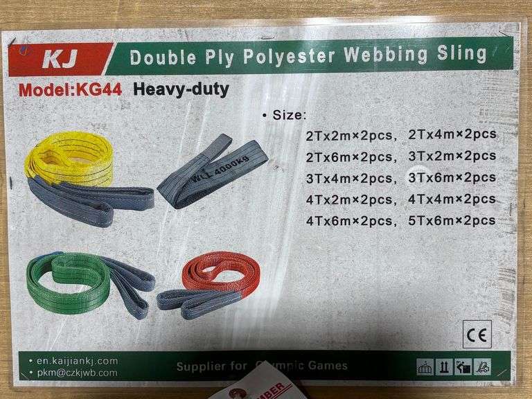 20pc Double Ply Polyester Webbing Sling Assortment image