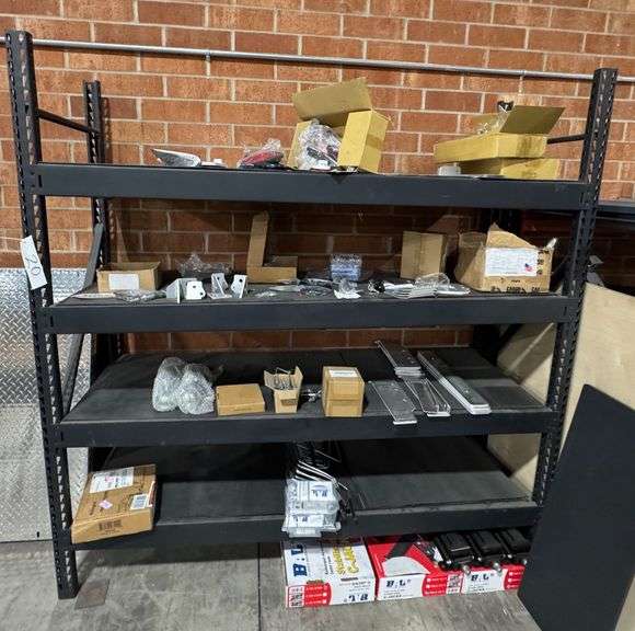 Warehouse Racking Section with 8 Beams and 4 Uprights | Solid Decking | Black image