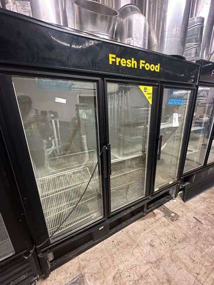 True Manufacturing Three Door Display Refrigerator w/Shelves image