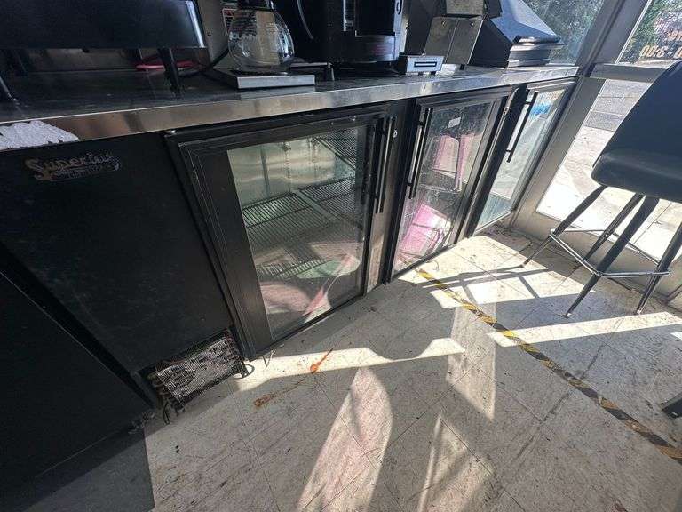 True Manufacturing Stainless Steel Counter w/ Refrigerators image