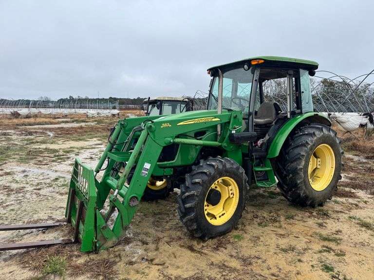 John Deere 5101E with 563 Front End Loader and Pallet Forks Attachment image