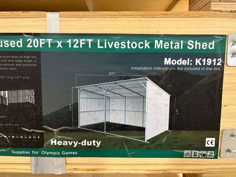 K1912 20' x 12' Livestock Metal Shed Kit image