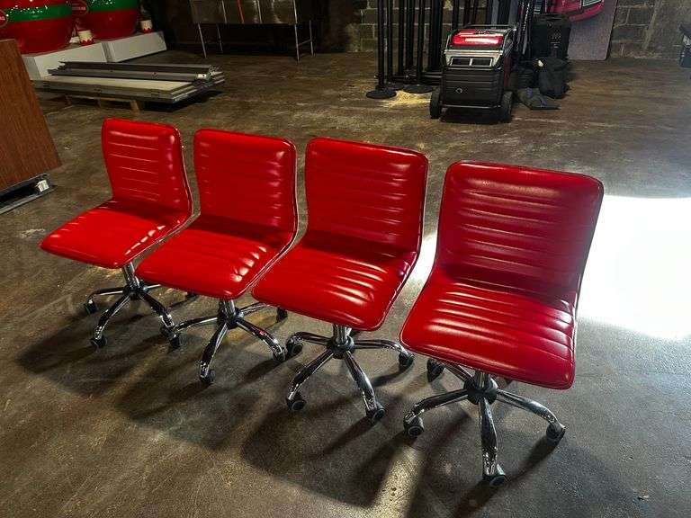 (4) Rolling Salon Chairs image