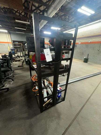Metal Cart and Contents