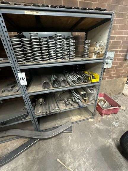 Metal Shelf and Contents