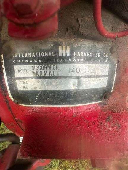 International Harvester model McCormick Farmall 140