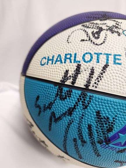 1990's Charlotte Hornets Team Signed Basketball