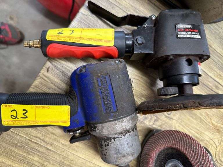 Compressed Air Impact Wrench and Grinder Lot