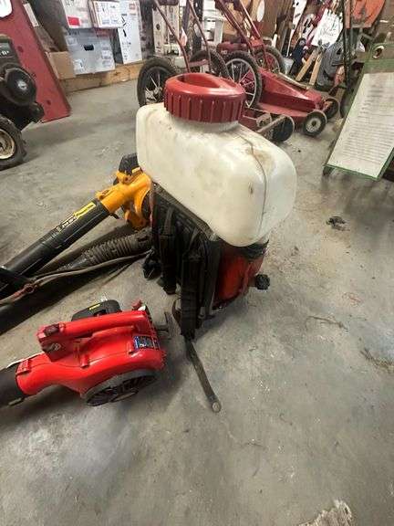 Lot of 2 Leaf Blowers & 1 Gas Powered Backpack Sprayer