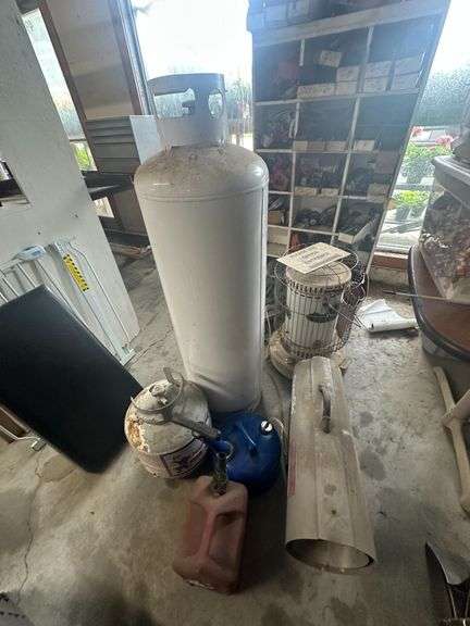 Lot of Assorted Propane Tanks, Fuel Canisters & Heaters
