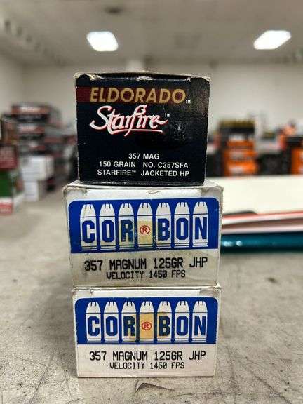 Three boxes of assorted 357 magnum