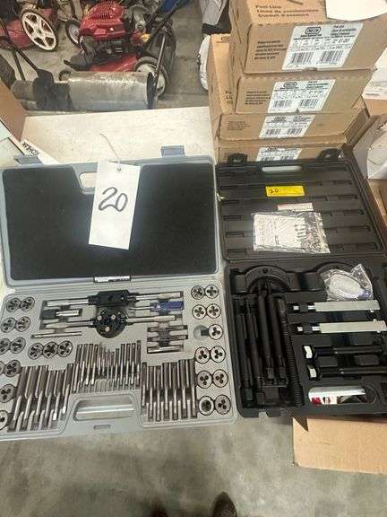 601 Count Tap & Die Set and Gear Puller Set Combo
