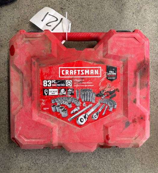 Craftsman 83-piece Sae/metric Socket Set in Red Hard Case