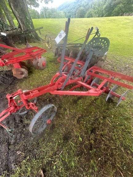 Antique Gruber Schritt Horse Drawn Riding Disc Harrow