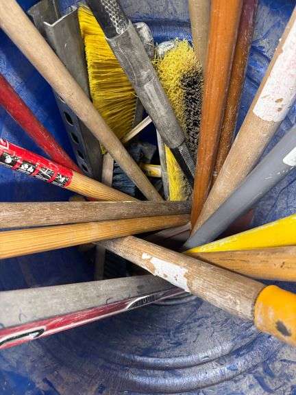 Grouping of Shovels, Shop Brooks Sqeegees and More