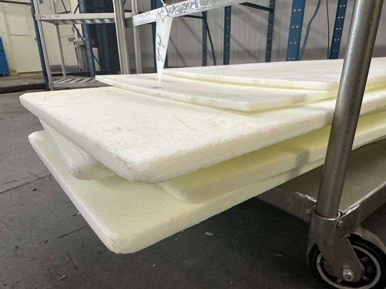 Nine Cutting Boards and Stainless Cart