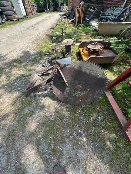 Antique PTO Belt Driven Buzz Saw Attachment