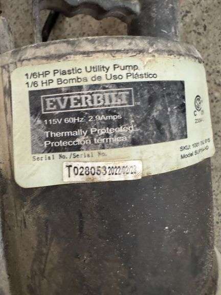 Everbilt 1/6 HP Utility Pump Model SUP54-HD