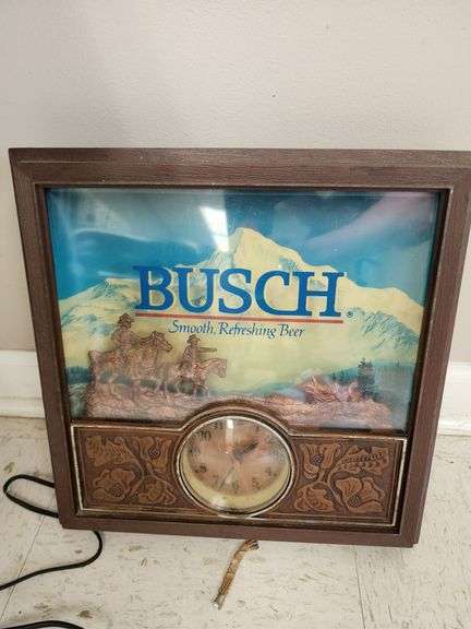Busch Beer 14" Bar Light Clock