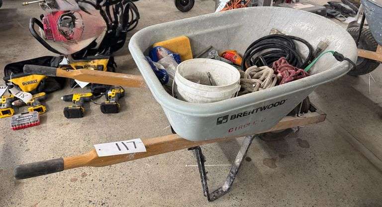 Brentwood Wheelbarrow With Ropes, Cords, & Hardware
