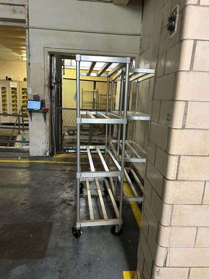 2 x Aluminum Rolling Racks 6 ft H