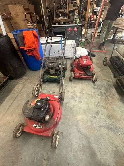 Lot of 3 Push Mowers for parts