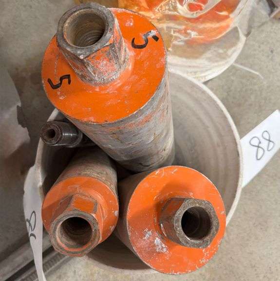 Bucket of Wet Cutting Core Bits, Various Sizes