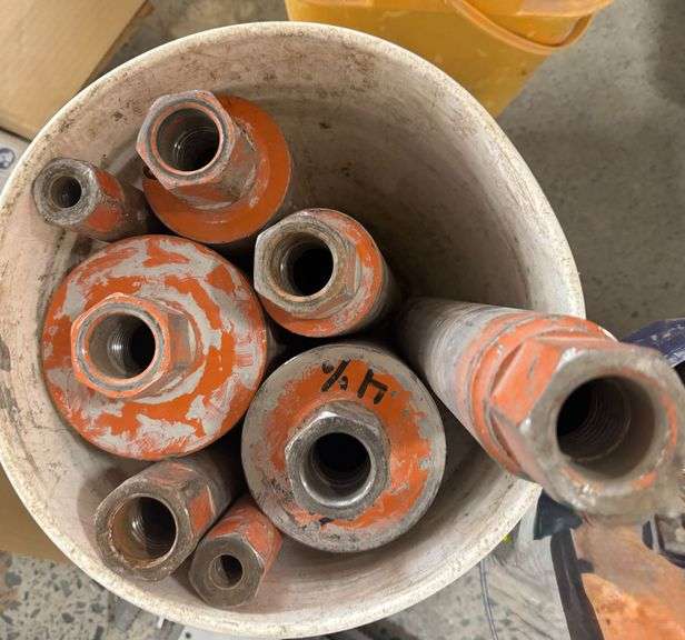 Bucket of Wet Cutting Core Bits, Various Sizes