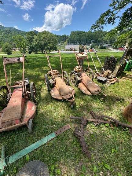 Lot of 3 Antique Field Mowers