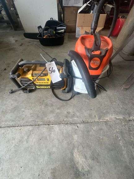Lot of DeWalt Worksite Charger/Radio & Stihl SE-33 Shop Vac