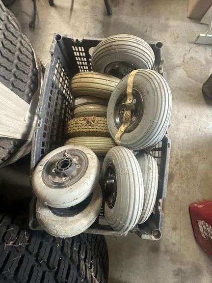 Lot of Assorted New & Used Mower Tires