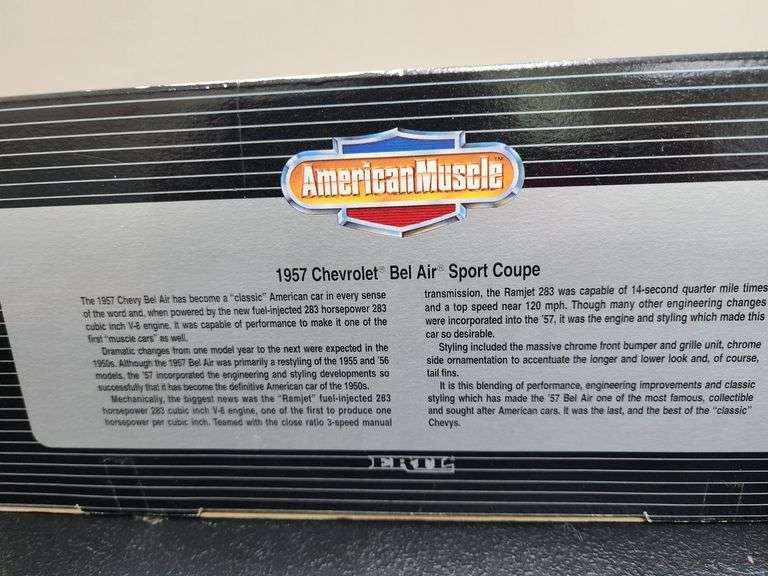 American Muscle 1:18 Scale 1957 Chevrolet Bel Air Sport Coupe Die Cast