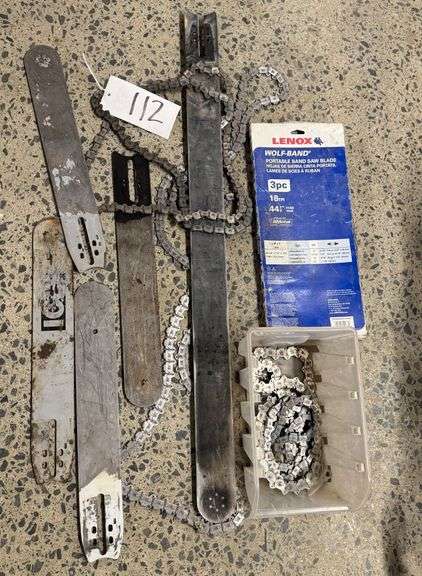 Chainsaw Bars, Chains, And Lenox Band Saw Blades