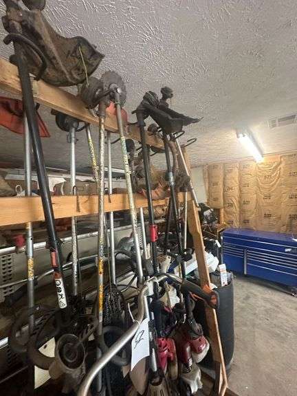 Lot of Assorted Stihl Weed Eaters & String Trimmers for parts