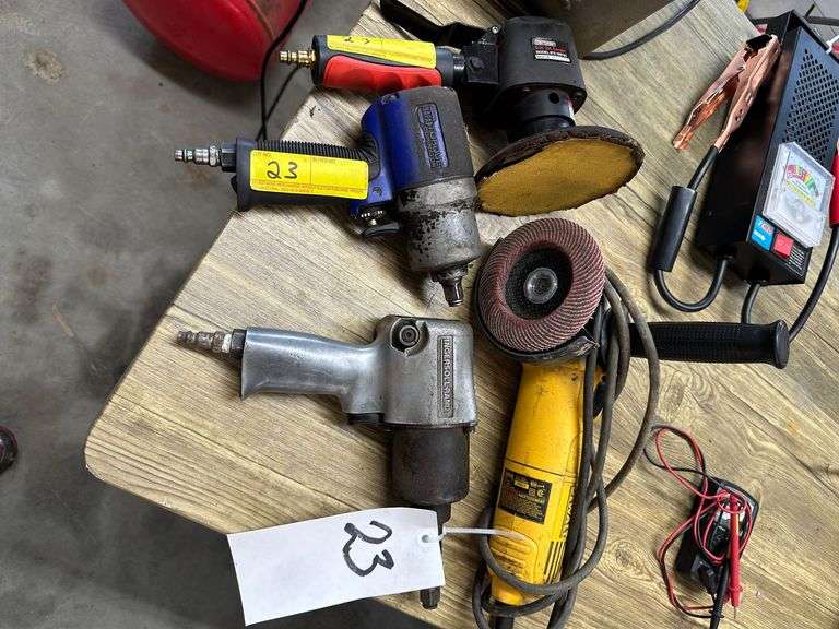 Compressed Air Impact Wrench and Grinder Lot