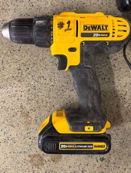 Two Dewalt 20V Max Cordless Tools With Charger And Bag