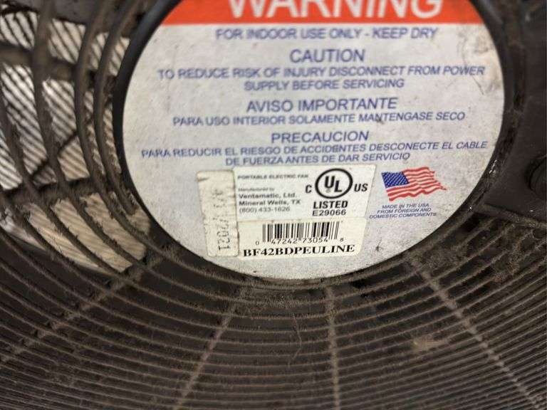 ULINE 42” shop fan