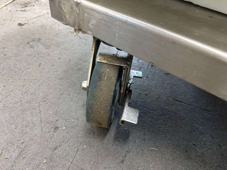 Nine Cutting Boards and Stainless Cart