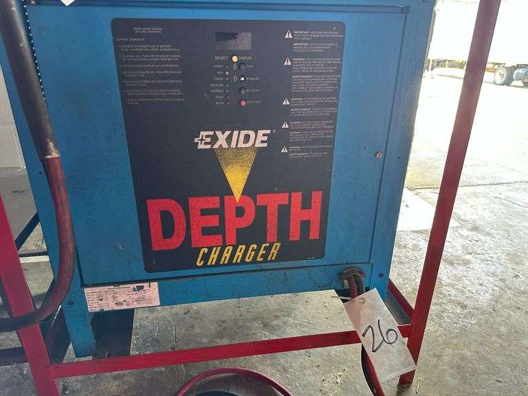 Exide Depth Charger Model D3E-12-680 24V 109 AMP Forklift Battery Charger