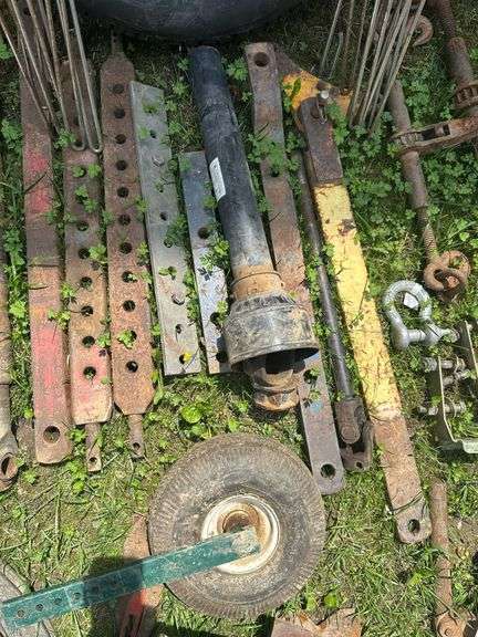 Lot of Agricultural Drawbars, PTO Shafts, & Manual Lift Links