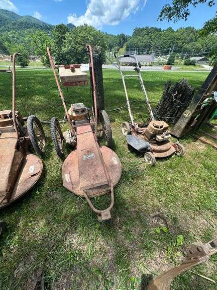 Lot of 3 Antique Field Mowers