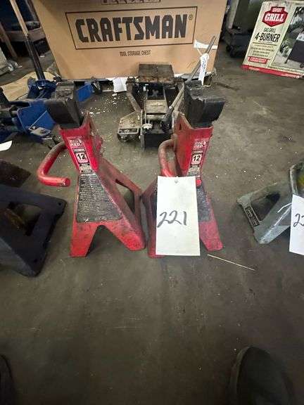 Big Red Jacks 12 Ton Jack Stand Set