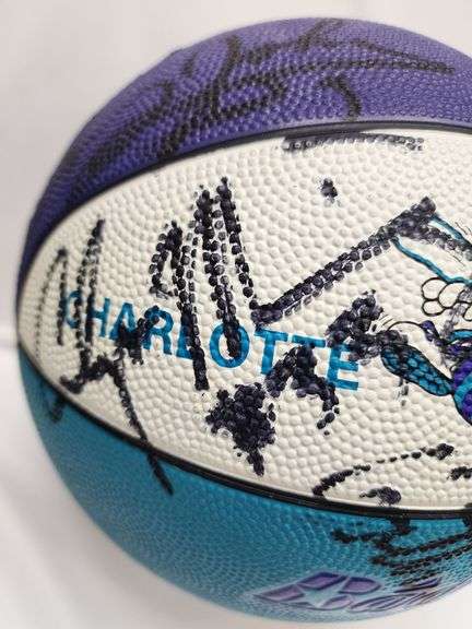 1990's Charlotte Hornets Team Signed Basketball
