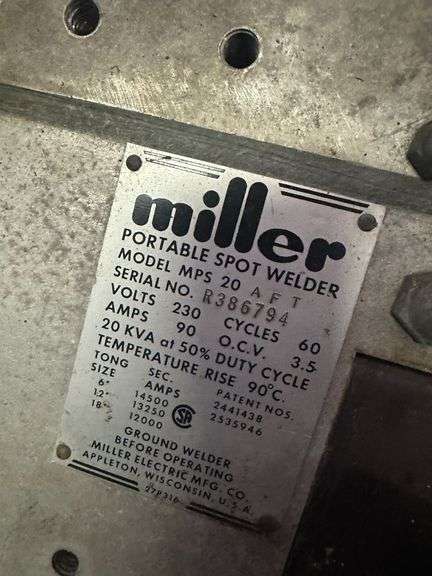 Miller MPS 20 Portable Spot Welder