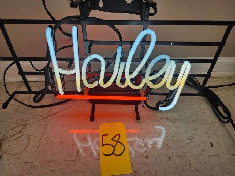 14"x26" Neon Harley Sign