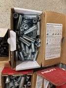 LARGE HARDWARE LOT: ANCHORS, STUDS, PLATES, MOUNTS