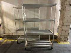 2 x Aluminum Rolling Racks 6 ft H